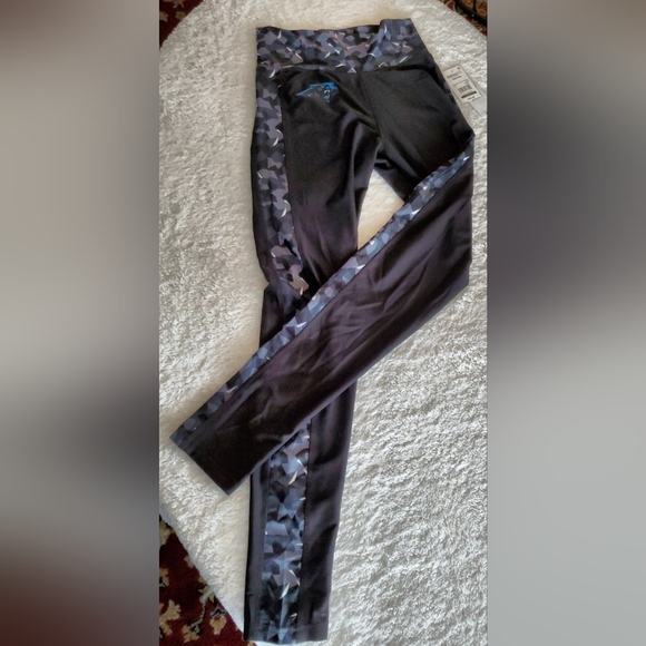 NWT NFL Carolina Panthers Football Leggings Stretch Women Pants - Picture 3 of 8